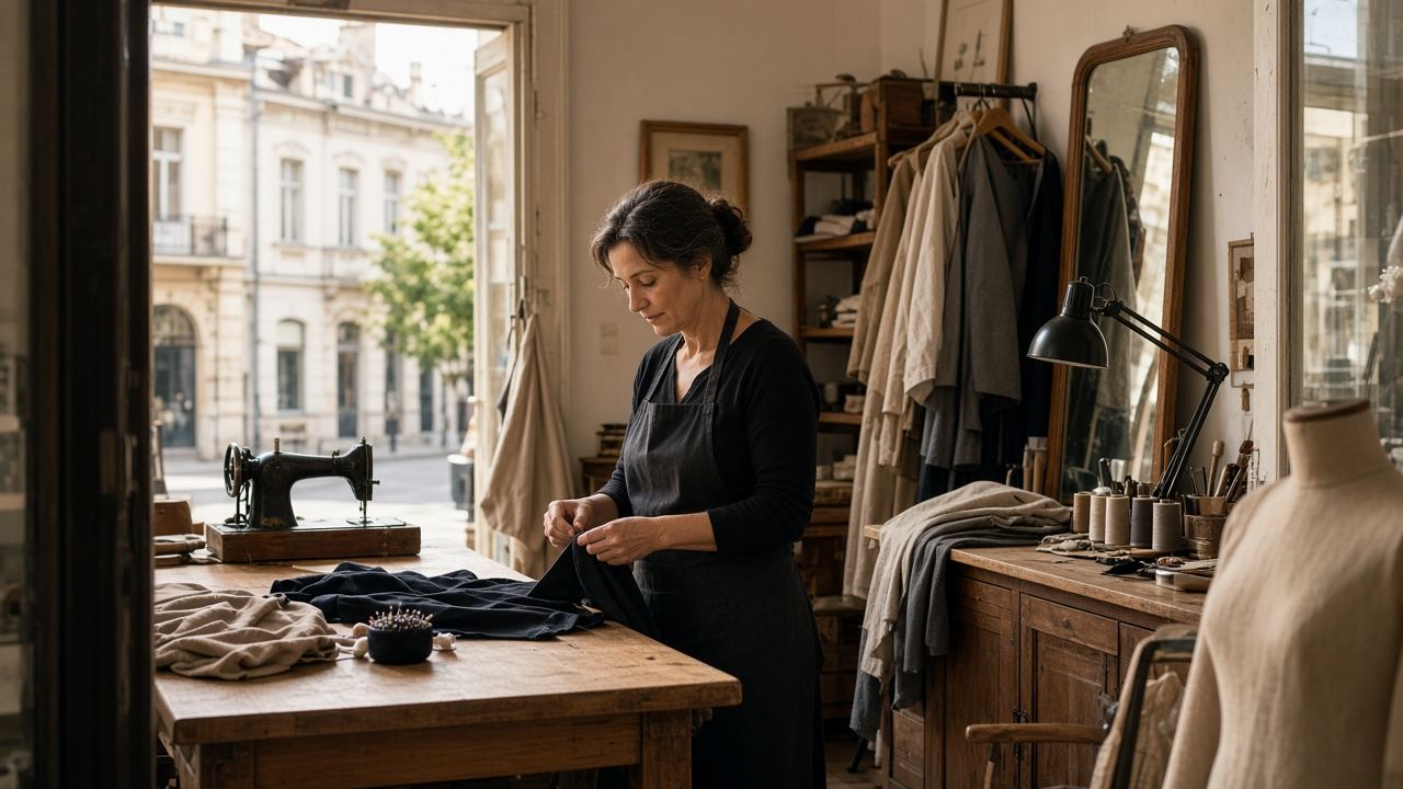 Tailor / alterations / repairs workspace at Sciugquadr House